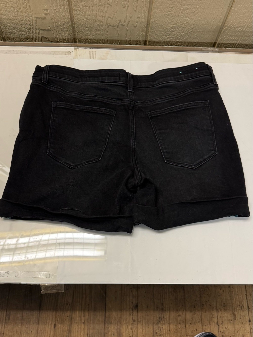LuLaRoe Black Women's Denim Shorts with Cuffed Hem